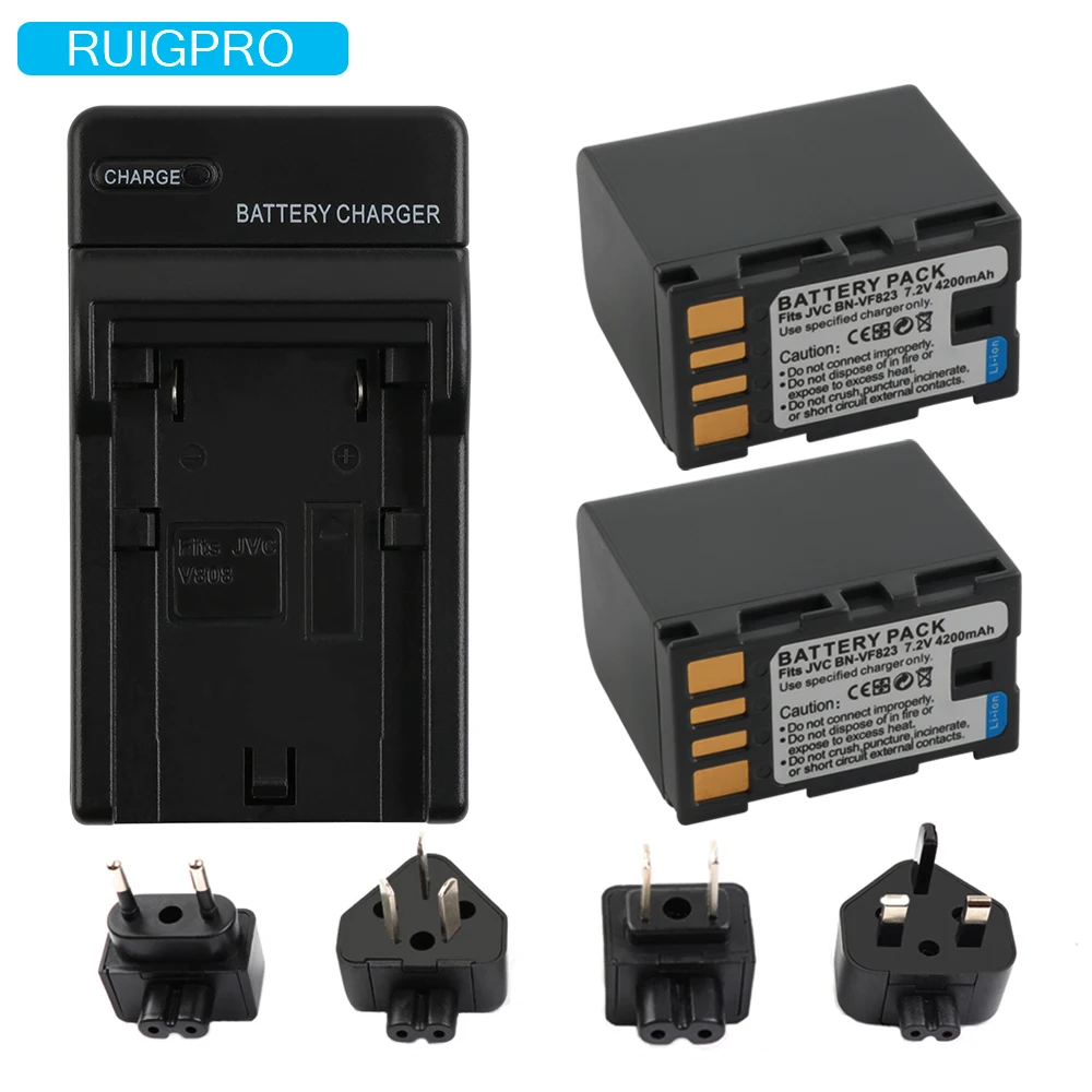 

4200mAh Rechargeable Li-ion Battery For JVC Camera Backup BN-VF823 BN-VF823U BN-VF815 BN-VF808 GR-D771 GZ-HD7 7.2V+Charger