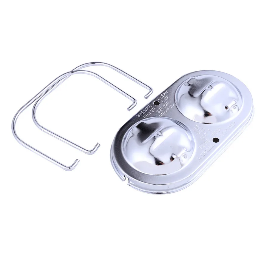 

For Chrome GM Brake Master Cylinder Cover Dual Bail Brakes Chevy SBC BBC 350 454 Practical Durable and High Quality l0411