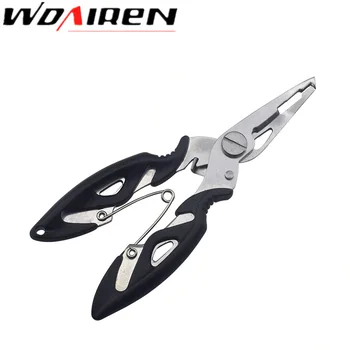 

WDAIREN 4.9" Stainless Steel Fishing Pliers Scissors Line Cutter Remove Hook Tackle Tool Kits Accessories Outdoor Black/ Blue