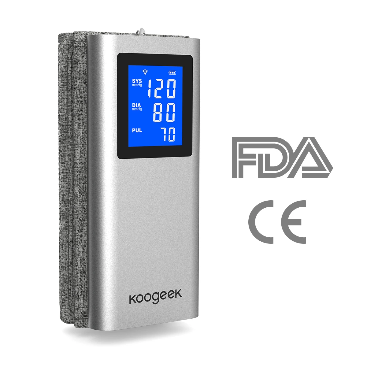 

Koogeek FDA Approved Smart Upper Arm Blood Pressure Monitor with Heart Rate Detection Dual Wireless Connectivity Fully Automatic