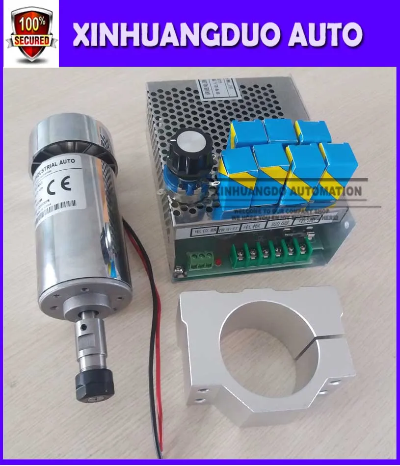 

300w Spindle Air Cooled Milling Motor Speed Power Converter 52mm Clamp 7pcs Er11 Collet Cnc Engraving Machine Tools Accessories