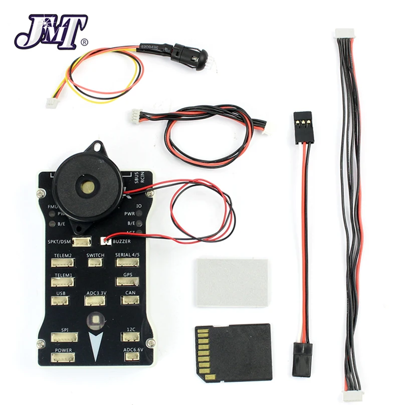 JMT 2.4.8 32 Bit Flight Controller Integrate PX4FMU PX4IO Safety Switch Buzzer 1G SD for DIY RC Drone Multirotor