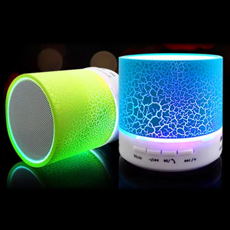СВЕТОДИОДНЫЙ Портативный беспроводной Bluetooth-динамик с микрофоном Usb Mp3 сабвуфер