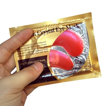 

5 Packs/lot Red Rose Aquagel Eye Patches Brightening Lift Jelly Crystal Collagen Mask Coenzyme Gel Eye Mask