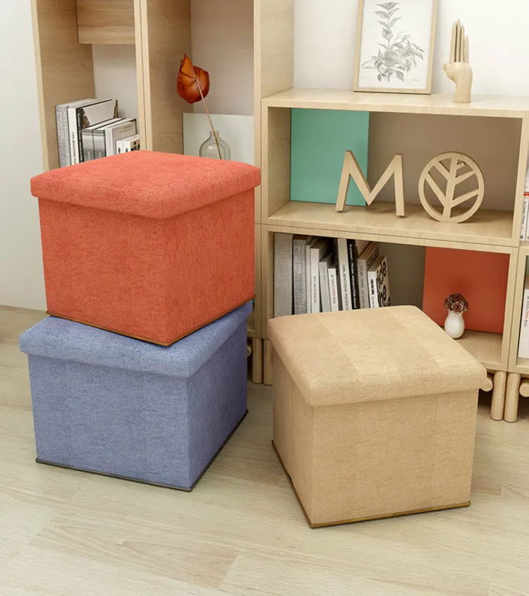 

Storage receive stool can sit stool folding bin toy box function of stool chair sofa Shoe changing stool