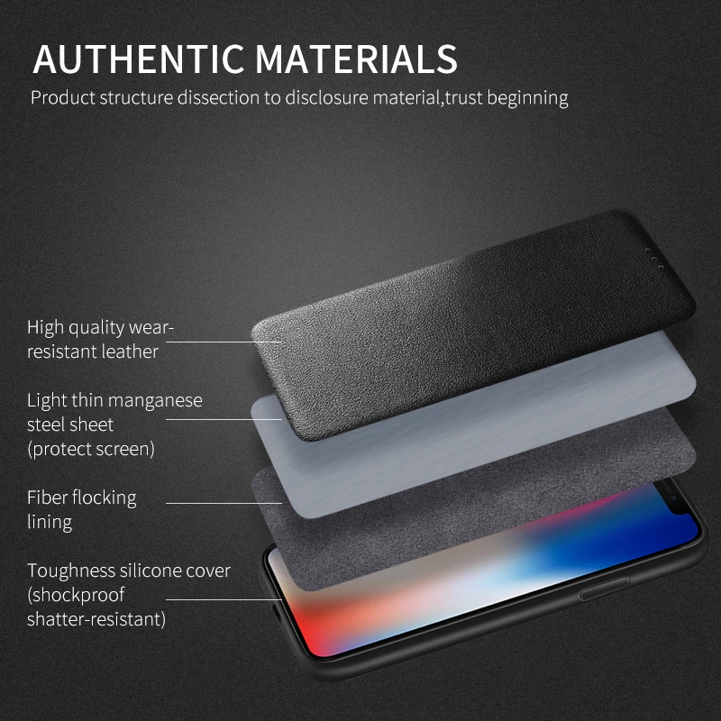 HOCO Luxury Magnetic Flip Cases For iPhone X Case Leather Card Slot Phone Cases for iPhone X Cover Coque