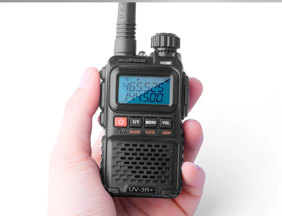 Baofeng UV-3R плюс иди и болтай Walkie Talkie мини Two Way Радио портативное Любительское радио UHF VHF двухполосный двухстрочный дисплей FM фонарик VOX CB радио