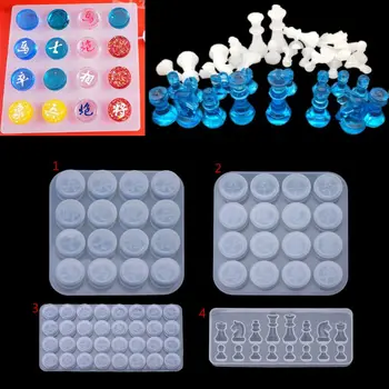 

International Chinese Chess Shape Silicone Mold Epoxy Resin Mold Pendant Molds DIY Cake Decor