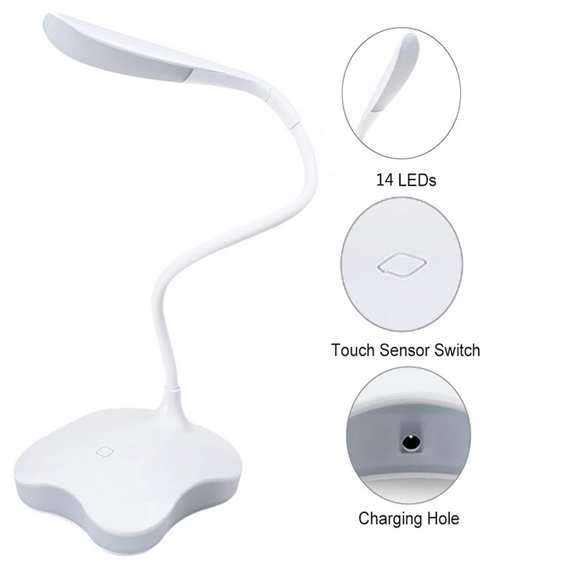 Mini-LED-Desk-Light-14-LED-Bulbs-Table-Lamp-USB-3-Level-Dimmable-Bedside-Lamp-Auto