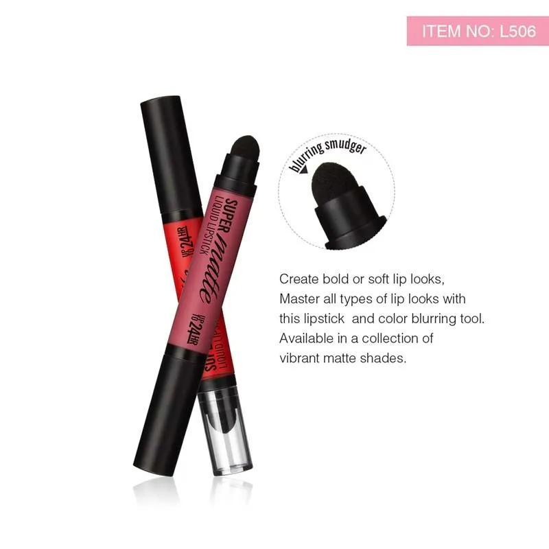 MENOW Brand Perfect Beauty Longlasting Matte Lip Gloss With Sponge Tip Stick effect L506|Блеск для губ| |