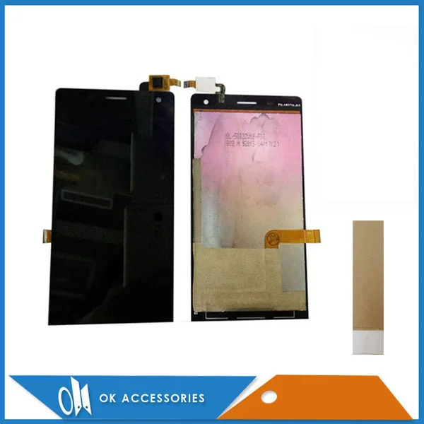 

Black Color For Highscreen Verge LCD Display+Touch Screen Digtizer Assembly With Adhesive Tape 1PC/Lot.