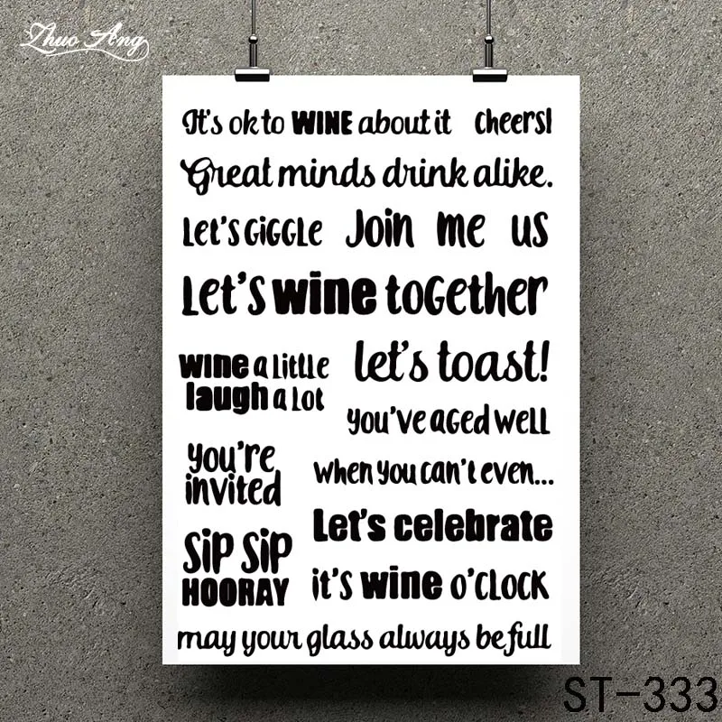

ZhuoAng Your cup is always full Clear Stamp for Scrapbooking Rubber Stamp Seal Paper Craft Clear Stamps Card Making