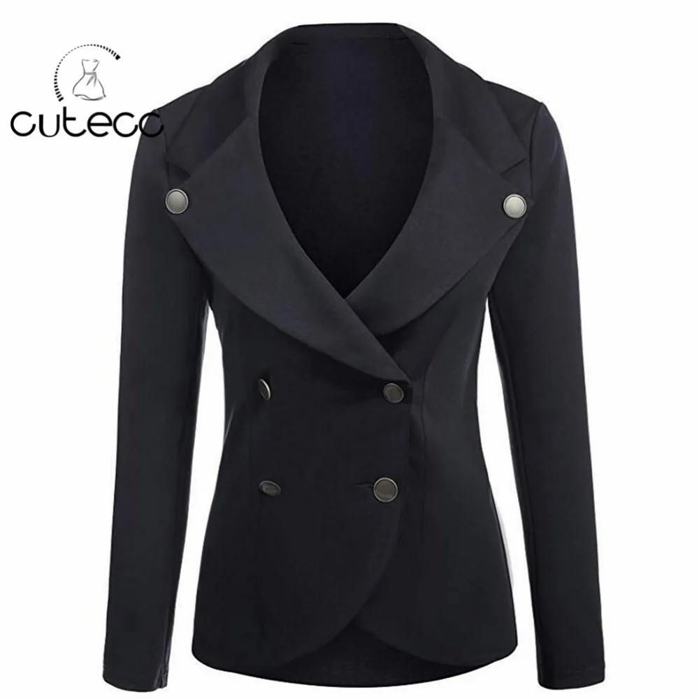Office lady spring autumn workwear slim peplum blazer