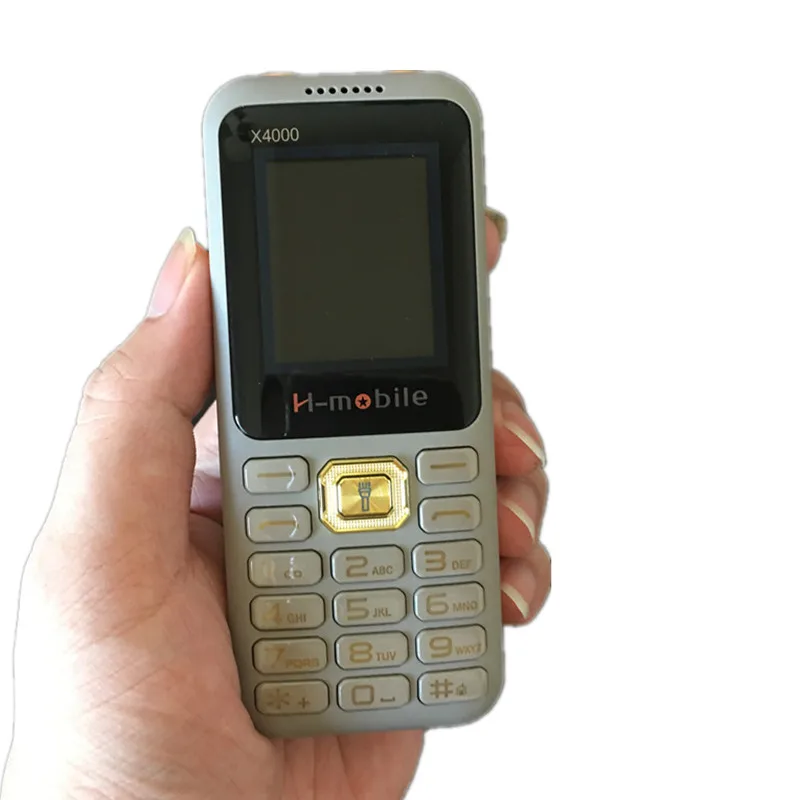 H Mobile X4000 телефон две sim карты Bluetooth фонарик MP3 MP4 FM камера большой рог 1 8 дюймов