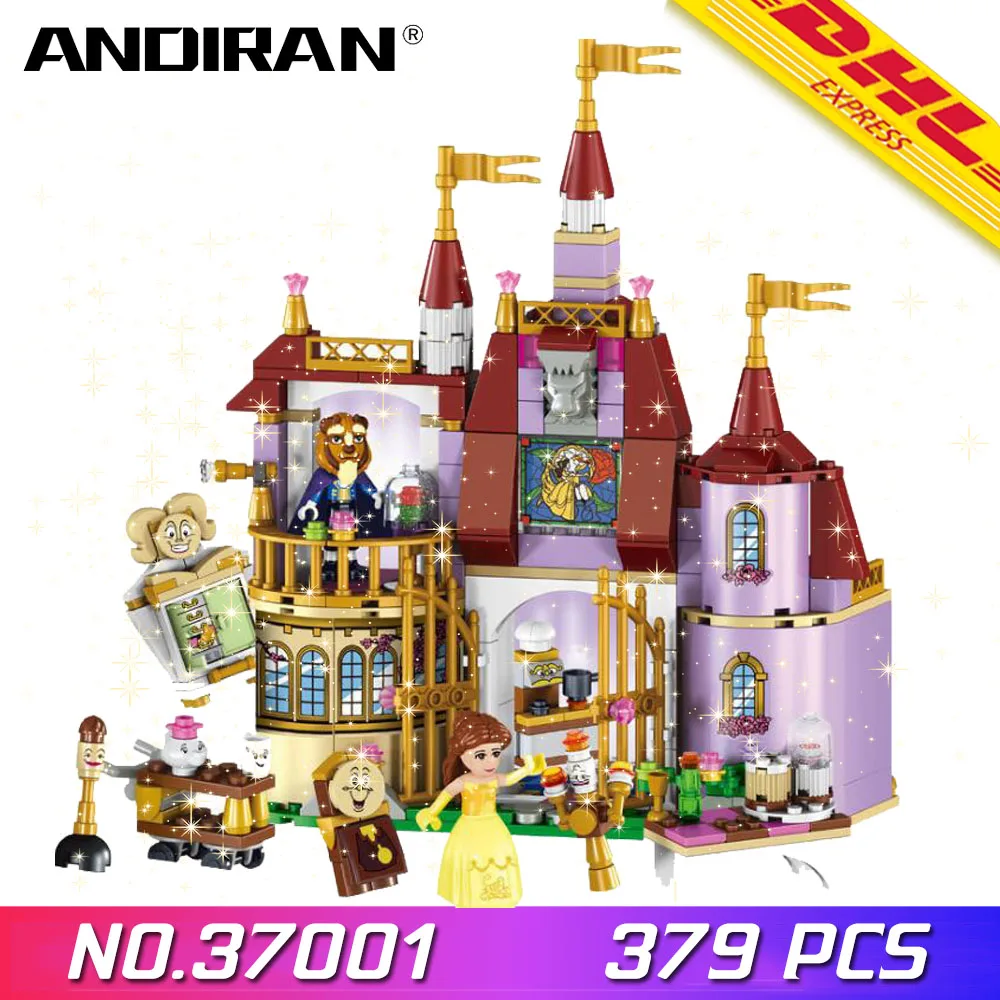 

37001 Princess Belles Enchanted Castle Building Blocks for Girl Friends Kids Model Marvel Compatible with Legoe Toys Gift