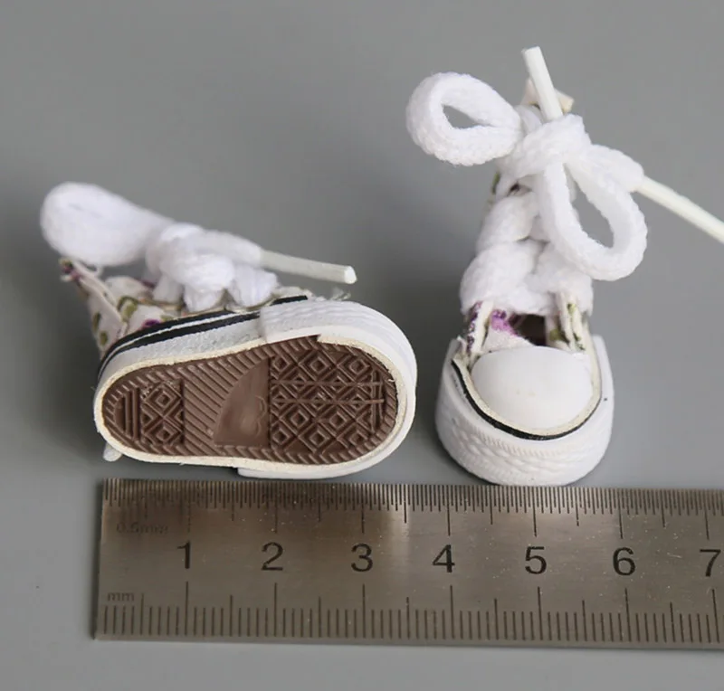 3,6 см Тканевая обувь для куклы Blyth с цветочным принтом для 1/6 bjd, Azone, pullip, Blyth Joint аксессуары для кукол