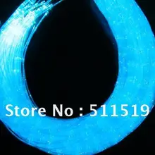 7*0,75 мм блеск Пластик оптический бокового свечения волоконно-оптического кабеля, 0,75 мм* 7 core с Прозрачная ПВХ-оболочка кабеля diameter4.0mm водяная завеса