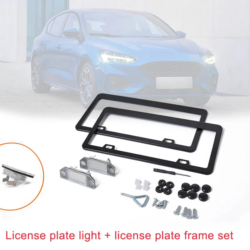 One Set Car License Plate Light+Frame Kit Compatible with Ford Fox Vehicle Accessories XR657 | Автомобили и мотоциклы