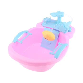 

Baby Doll Bathtub Set Dollhouse Miniature Bathroom Bathtub Bath Tub Toy For Mellchan Baby Girl Doll Furniture Accessory Random