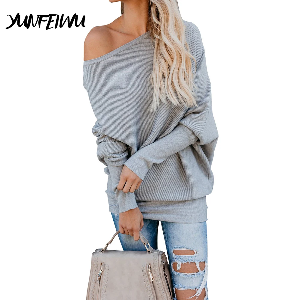 Out Off Shoulder Sweater Women Casual Harajuku Sweater Sexy Streetwear Autumn Pullover Out Off Shoulder Sweater Women Casual Harajuku Sweater Sexy Streetwear Autumn Pullover