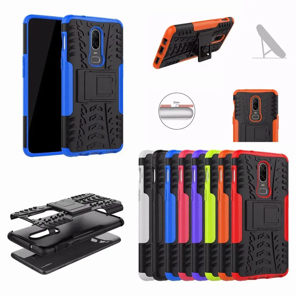 For OnePlus 6 5T 5 3T 3 Hot Sale Fashion Shockproof Rugged Hybrid Armor Hard Protective Kickstand Mobile Phone Case Cove | Мобильные