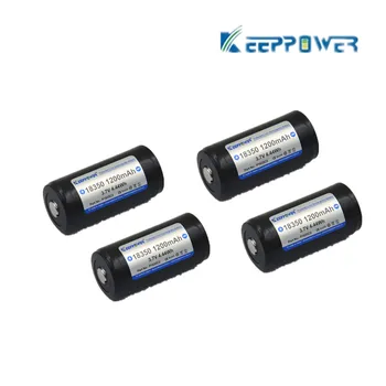 

4 pcs KeepPower 1200mAh 18350 P1835C2 protected li-ion rechargeable battery