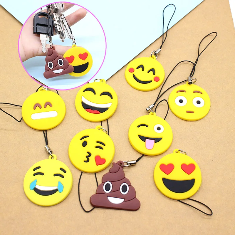 emoji Funny face Smile keychains color people cartoon Keychain little