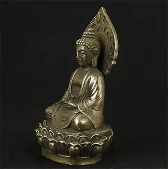 

NICE CHINESE OLD Tibet Buddhism brass four hands Arm Kwan-Yin Guan Yin Bodhisattva Buddha Statue Garden Decoration Brass BRASS