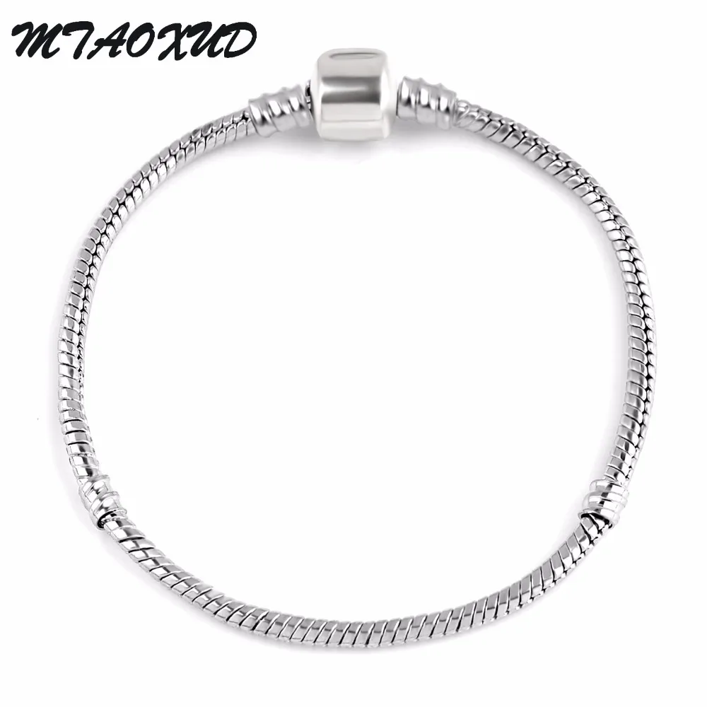 Браслет Модные ювелирные изделия посеребренный браслет, браслет для женщин, очаровательный бисер Подходит для браслета мужской браслет