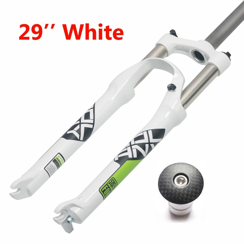 29-White-Expander Подвесные вилки для велосипеда 26/27. 5/29 er MTB алюминиевые механические вилки для велосипеда 100 мм устойчивость воздуха/Амортизация масла велосипедные вилки - Цвет: 29-White-Expander