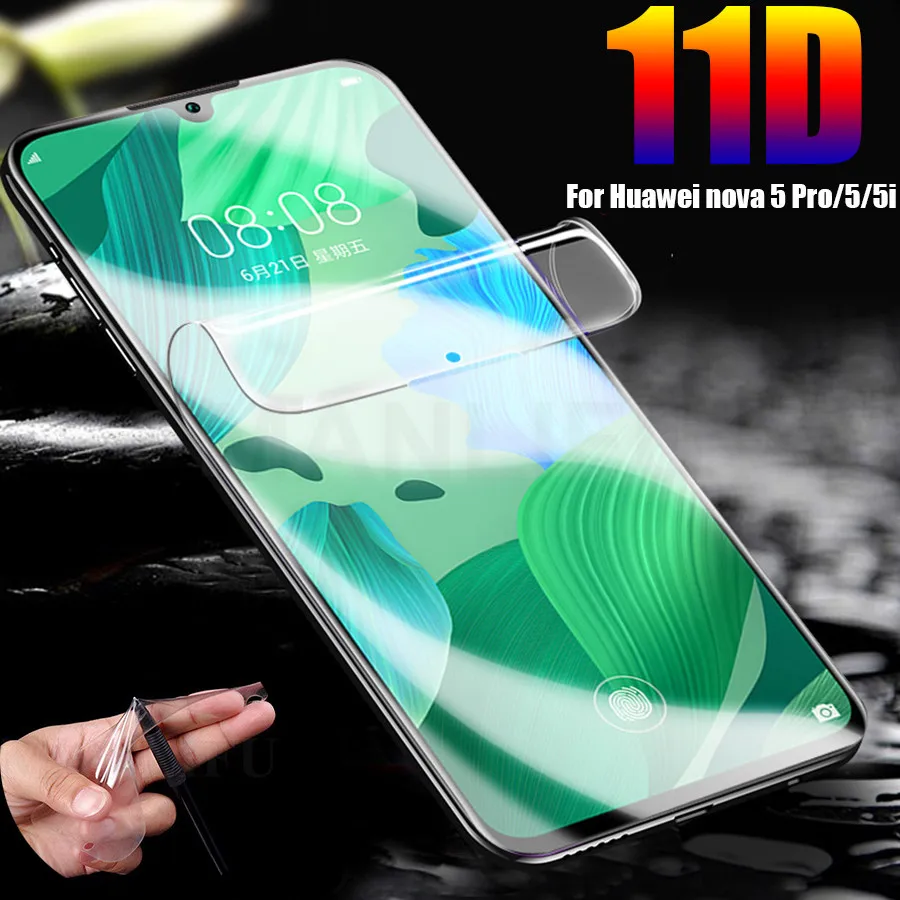 

11D Curved Front Soft TPU Film For Huawei P20 Lite 2019 Hydrogel Sticker Screen Protector For Huawei Nova 5 Pro 5i 5 P30 Pro