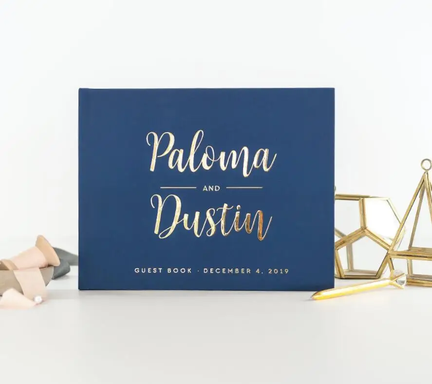 Personalised-names-date-Rustic-Wedding-Guest-Books-Ideas-gold-wedding-anniversary-photo-albums-Alternative-Guestbook-journals