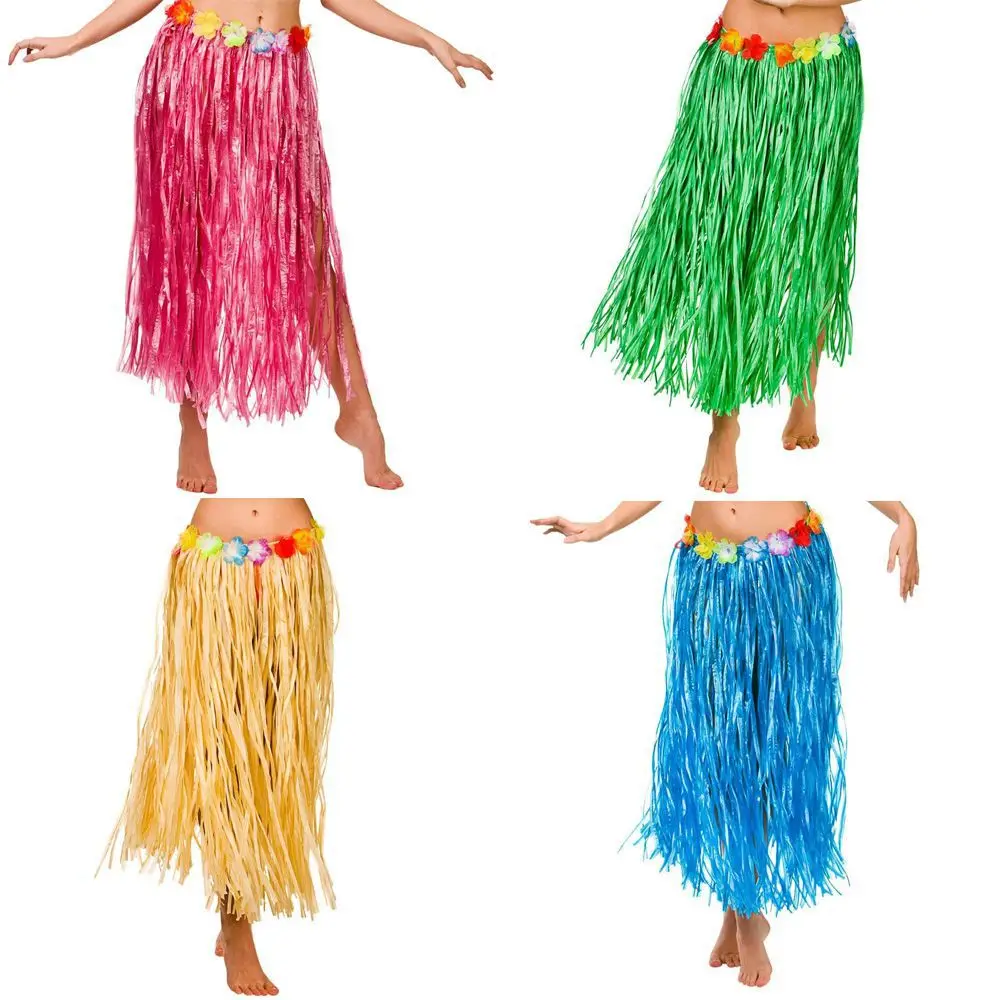 Розничная продажа оптовая продажа Гавайский «хула» травяная цветок юбки для вечеринок юбки хула пляжный танцевальный костюм 80 см