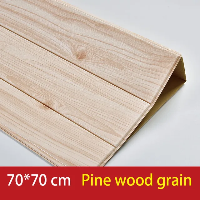 3d wooden wall sticker living room home decor pe foam waterproof
