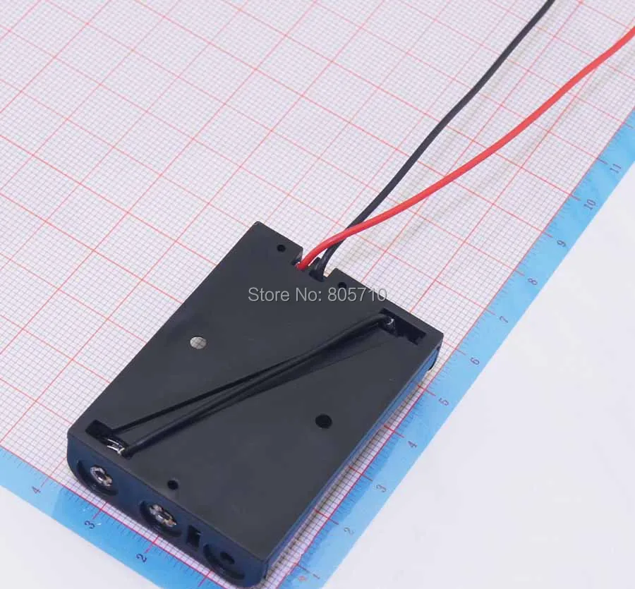 3*AAA Battery Holder, Triple A battery holder, 150mm long wire, 100pcs