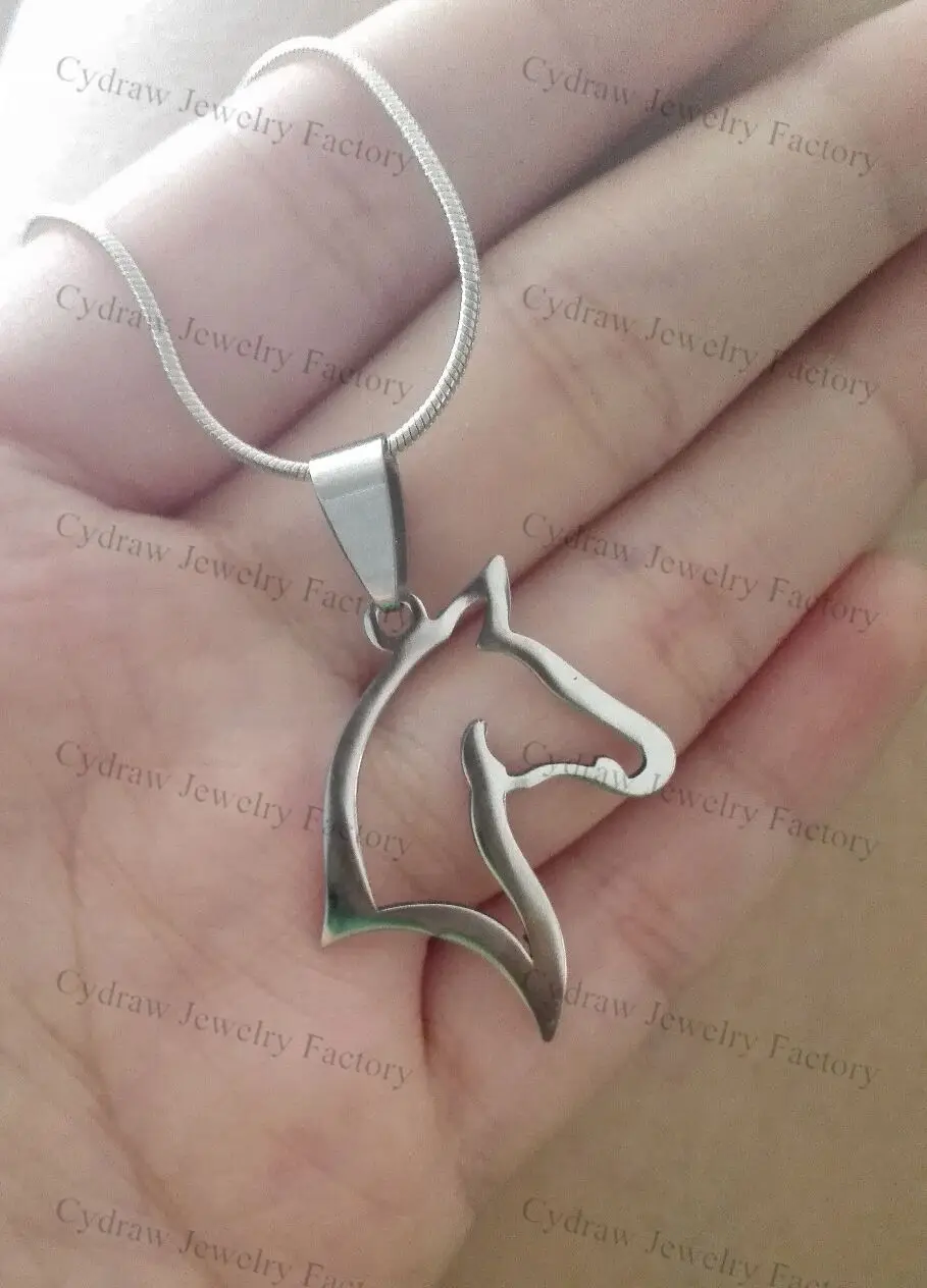 2015 Fashion Jewellery 316 stainless steel Horse Pendant Necklace with