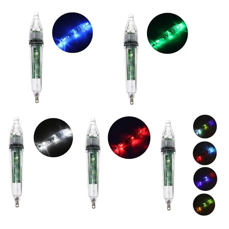 

New Deep Drop Fishing Light Multi Color Underwater Fish Attracting Indicator Lure LED Fishing Flash Light Bait qiang