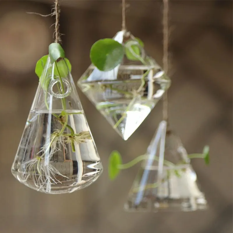 Glass Terrarium Containers Promotion-Shop For Promotional Glass Wall Glass Terrarium Hydroponic Flower Container Indoor Hanging Vase Home Decor - Glass Terrarium Containers Promotion-Shop For Promotional Glass
