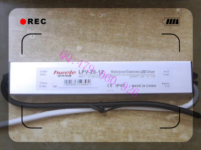 

[ZOB] RONGLAN waterproof switching power supply 12V1.7A LPV-20-12 20W --3PCS/LOT