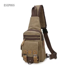 Esipos брендовая мужская нагрудная сумка ретро Мужская модная парусиновая дорожная сумка деловая сумка через плечо мужская нагрудная сумка из текстиля