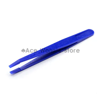 

Portable Blue Straight Bend Anti-static Plastic Tweezer Heat Resistant Repair Tool 93305