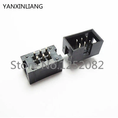 20PCS 2.54mm 2x3 Pin 6PIN Straight Box Header Shrouded header IDC Socket