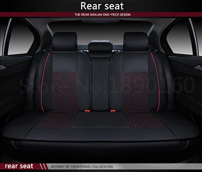 Только автомобильные чехлы на заднее сиденье для hyundai solaris ix35 i30 ix25 Elantra accent tucson Sonata авто аксессуары автостайлинг - Название цвета: rear black red