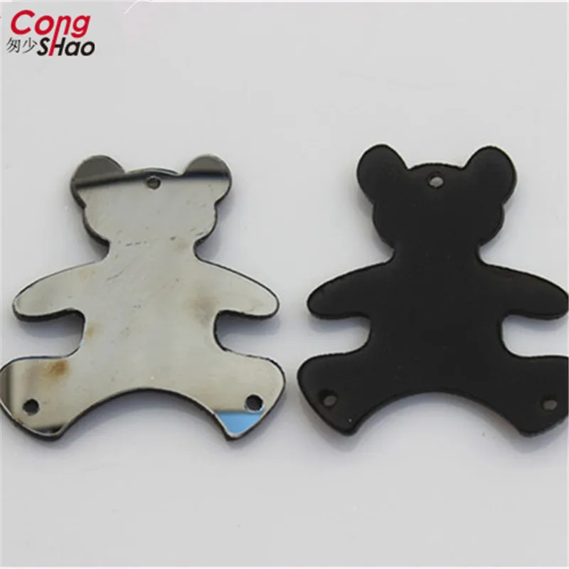 Cong Shao 28*31 мм 30 шт. пистолет черный Миро Cubs акриловое шитье стразы с отверстиями