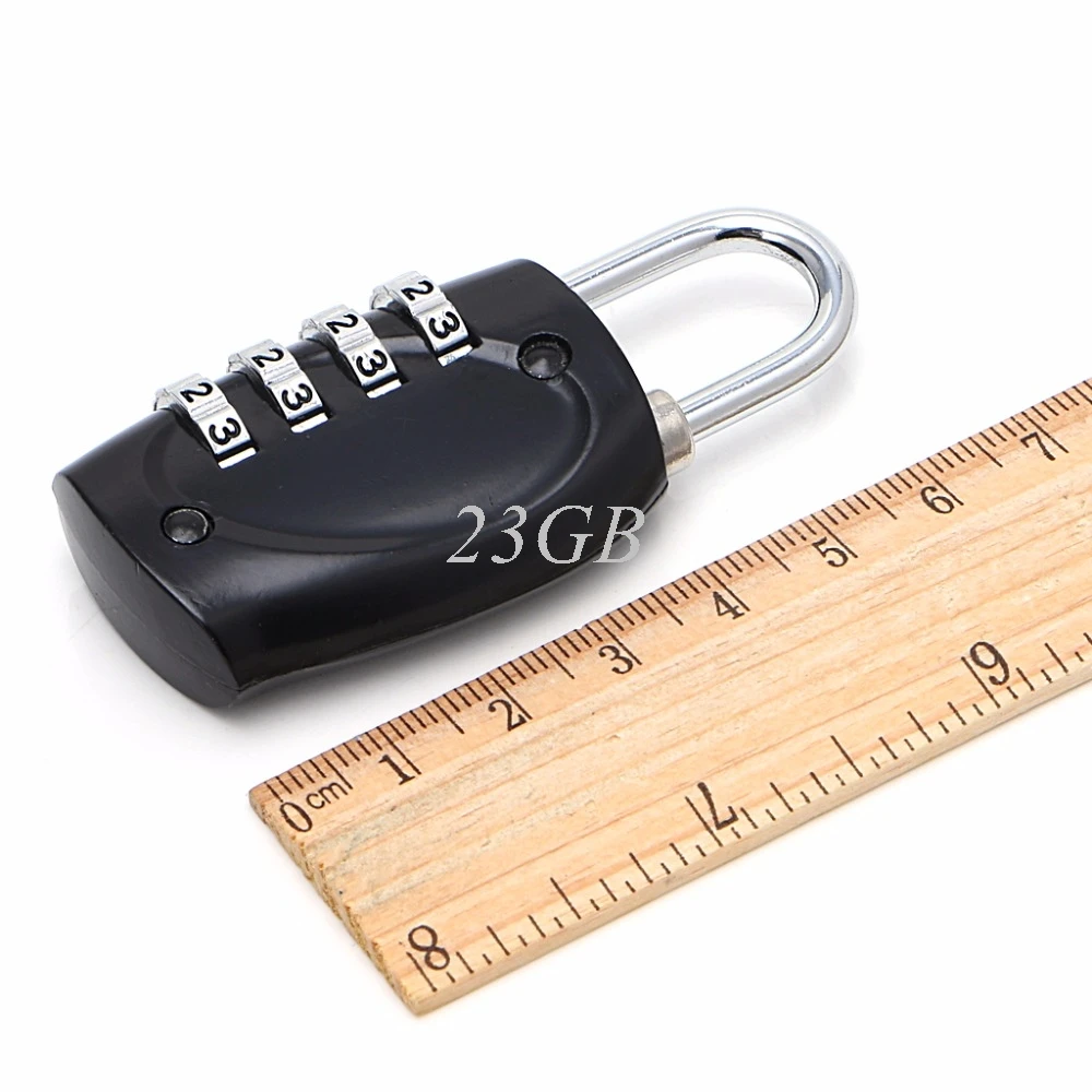 Кодовый навесной замок с паролем 4 набора цифр комбинированный чемодан багаж металлический MAY15_30