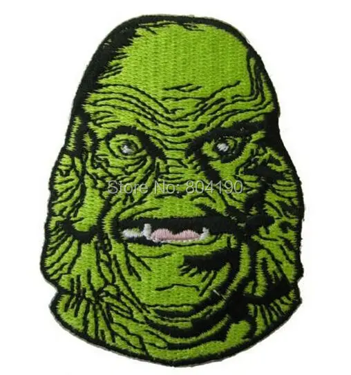 

4" GREEN CREATURE CULT CLASSIC MONSTER MOVIE TV HORROR FILM BADGE MORALE MILITARY IRON ON PATCH Iron On Patch rock applique