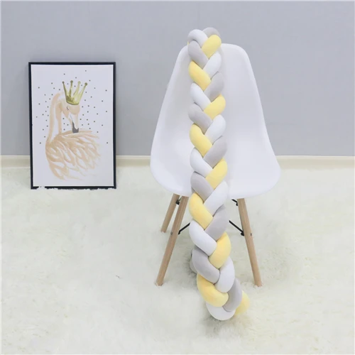 2M/3M Nodic Knot Newborn Baby Bed Bumper Knotted Braid Pillow Cushion Baby Crib Bumper for Infant Room Cot Decor