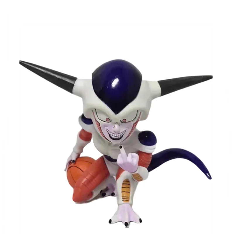 Dragon Ball Z Anime Figure Frieza Cute Toys for Children Basketball Frieza Evil Middle Finger Action Figures Brinquedos Juguetes