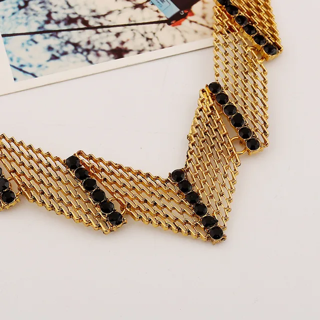 Lzhlq геометрические Металлические ожерелья винтажное открытое