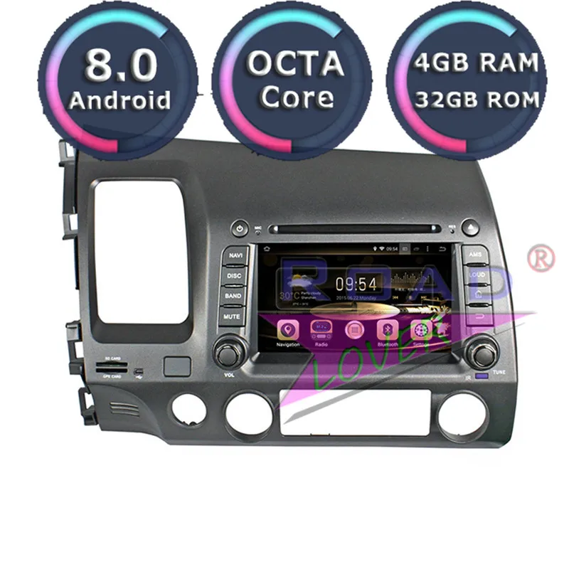 Perfect Roadlover Android 9.0 Car DVD Player Radio For Honda Civic 2006 2007 2008 2009 2010 2011 LHD Stereo GPS Navigation Magnitol 2Din 8